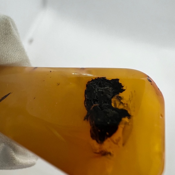 VINTAGE  BALTIC BUTTERSCOTCH INCLUSION AMBER STONE PENDANT SOVIET USSR - Picture 9 of 16